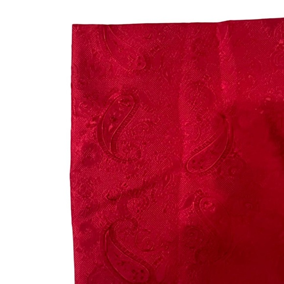 100% NWT KITON Silk Pocket Square Burgundy. (14 X 14) - Picture 3 of 5